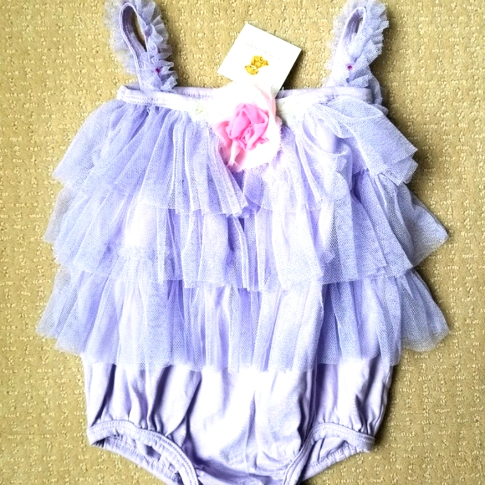 Nwt Victoria Kids Pima CottonTulle Sunsuit 18-24 m